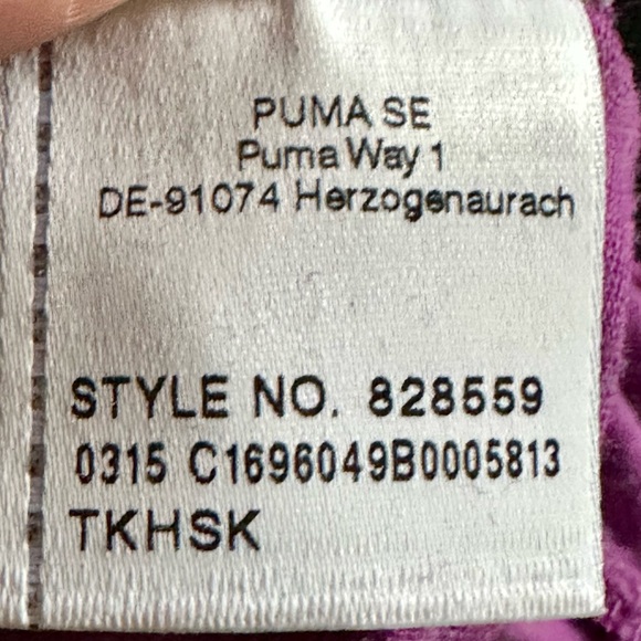 Puma, Large, Cotton blend, hooded kangaroo purple shirt - Picture 6 of 10
